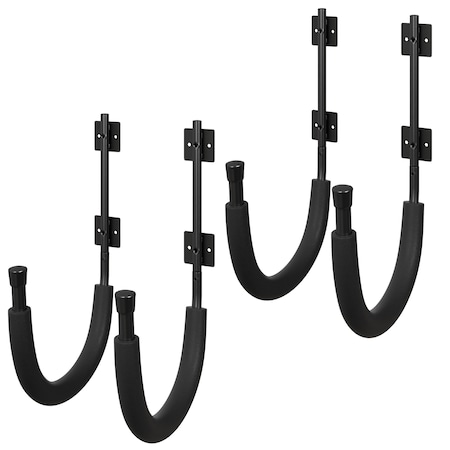 Rad Sportz Garage Hooks 4-Pack - Storage for Tools, Hoses, & Equipment with 100lb Capacity by, 4PK 83-ST5254-2